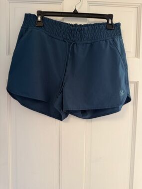 Carve Designs Women's Athletic Shorts in Deep Blue